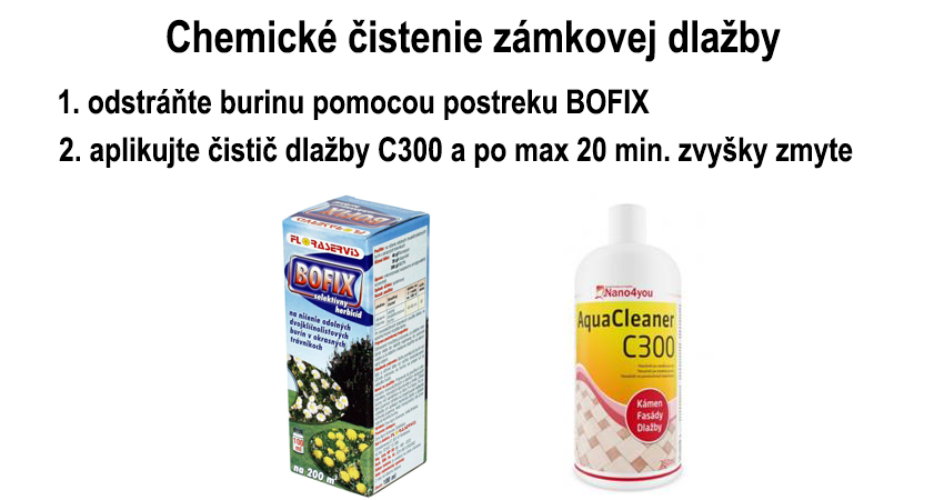 Chemické čistenie zámkovej dlažby