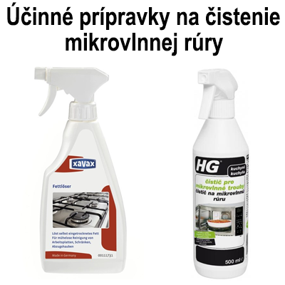 Prípravky na čistenie mikrovlnnej rúry