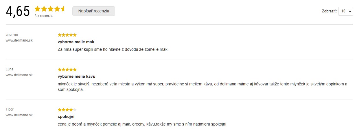 Recenzie a skúsenosti s mlynčekom na kávu Delimano Joy