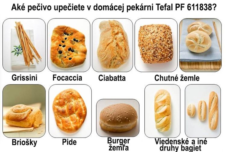 Pečivo, ktoré upečiete v Tefal PF 311838