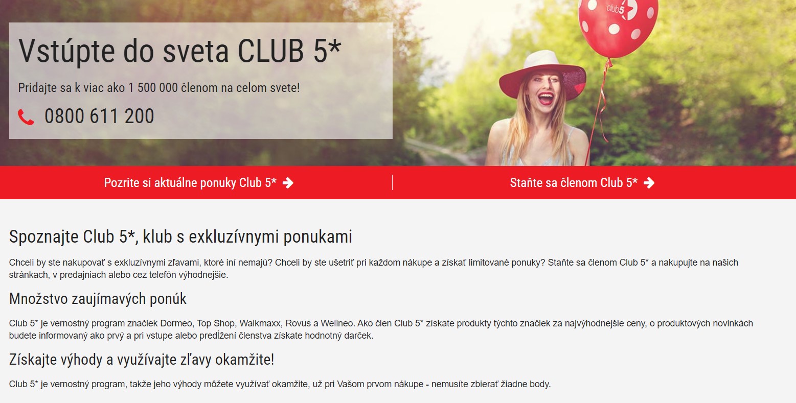 Club 5* v e-shope topshop.sk